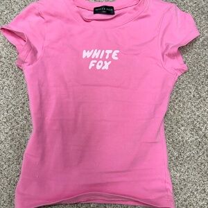 White Fox Boutique Pink Short Sleeve Tee